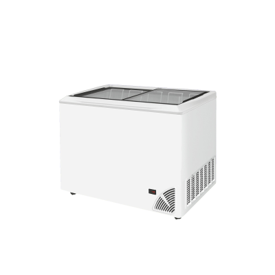 ARO 401/2 White Edge  Pultová mraznička s posuvným rovným víkem a digitálním termostatem s teploměrem  Byfal | 46150